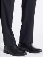 Marks & Spencer Toe Cap Lace-up Derby Shoes Black