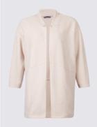 Marks & Spencer Plus Textured Long Sleeve Jacket Pale Pink