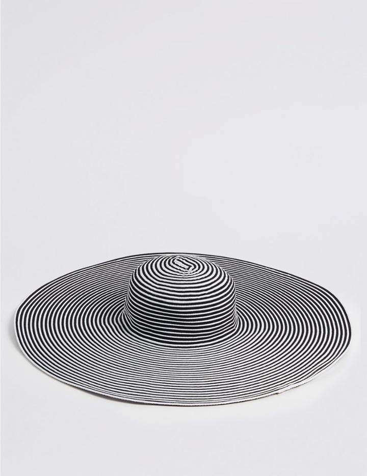 Marks & Spencer Striped Floppy Hats White