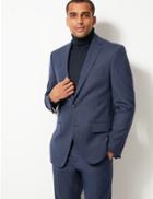 Marks & Spencer Indigo Textured Regular Fit Jacket Indigo