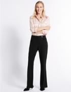 Marks & Spencer Slim Flared Trousers Black