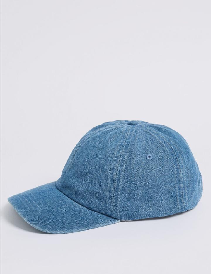 Marks & Spencer Pure Cotton Baseball Cap Denim