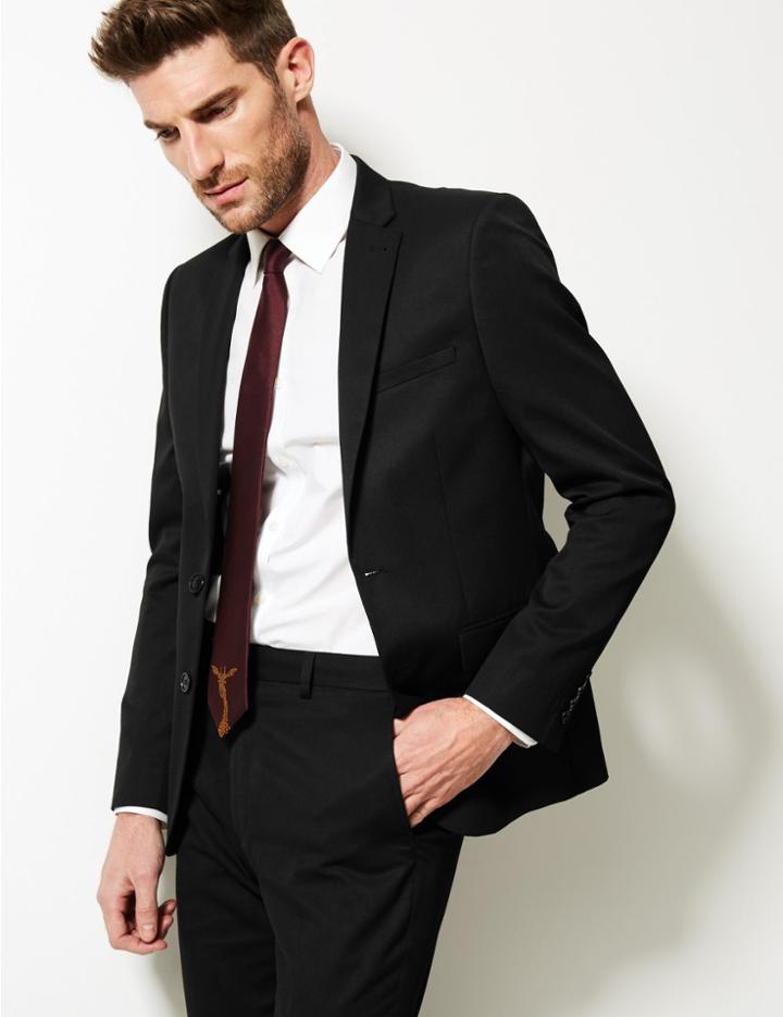 Marks & Spencer Black Slim Fit Jacket