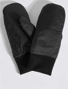 Marks & Spencer Cuff Ribbed Mitten Gloves Black