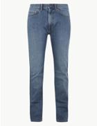 Marks & Spencer Tapered Fit Stretch Jeans With Stormwear&trade; Light Denim