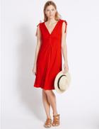 Marks & Spencer Knot Front Sleeveless Beach Dress Red