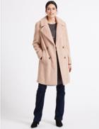 Marks & Spencer Double Breasted Coat Pale Pink