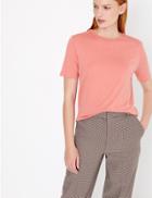 Marks & Spencer Drape Short Sleeve T-shirt Hot Bronze