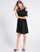 Marks & Spencer Cold Shoulder Swing Dress Black