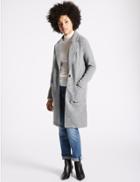 Marks & Spencer Textured One Button Jacket Silver Grey