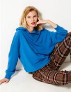 Marks & Spencer Hooded Long Sleeve Sweatshirt Azure Blue