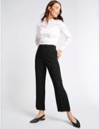 Marks & Spencer Kick Flare Cropped Trousers Black