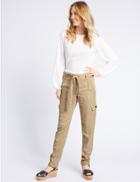 Marks & Spencer Pure Modal Cargo Trousers Natural