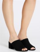 Marks & Spencer Block Heel Mule Shoes With Insolia&reg; Black