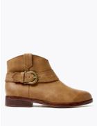 Marks & Spencer Western Buckle Ankle Boots Dark Tan