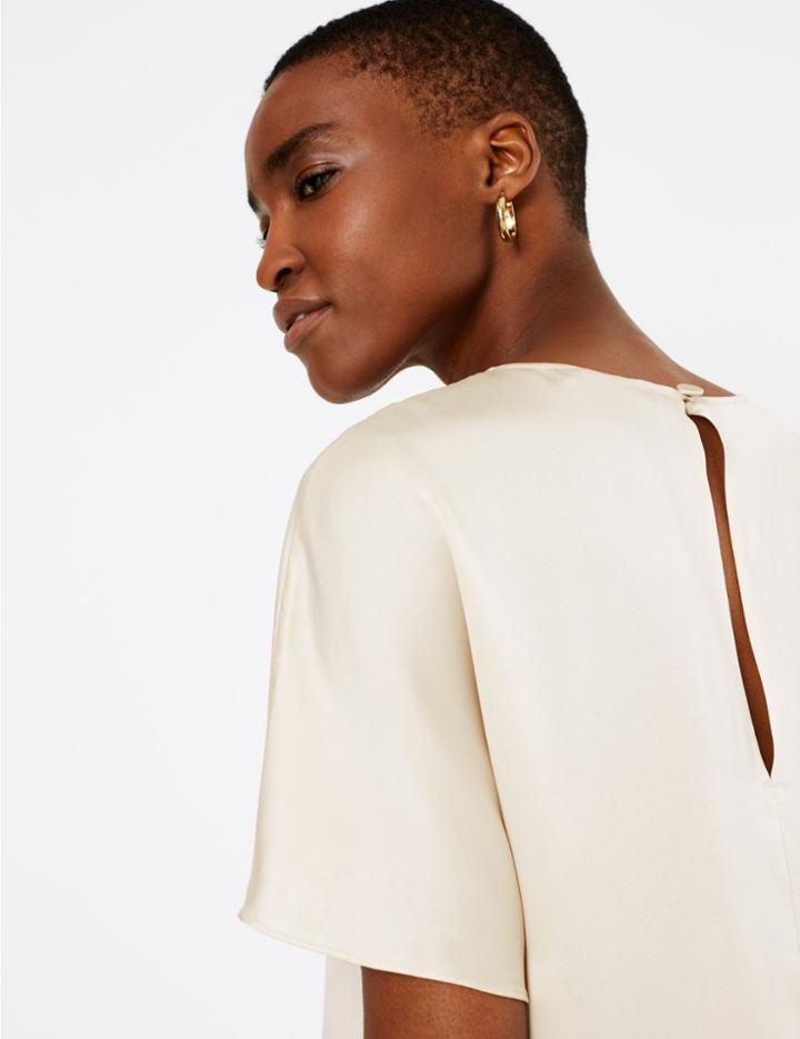 Marks & Spencer Pure Silk Shell Top Ecru