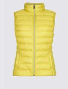 Marks & Spencer Down & Feather Gilet With Stormwear&trade; Acid Yellow