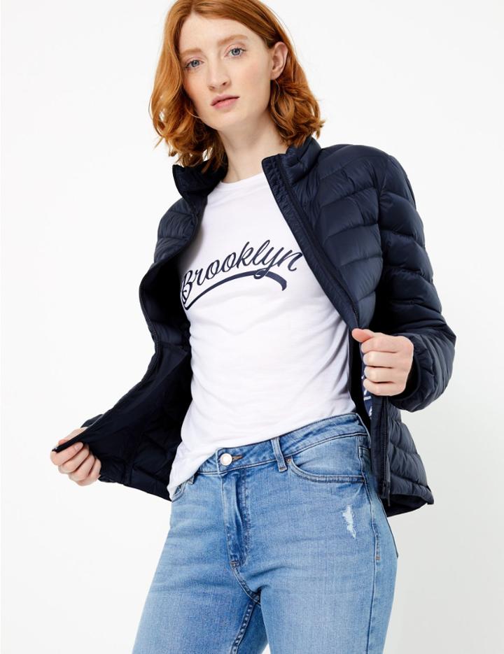 Marks & Spencer Padded Chevron Jacket Navy