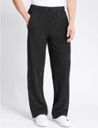 Marks & Spencer Fleece Joggers With Staynew&trade; Black