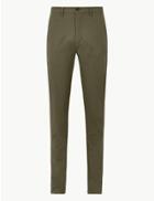 Marks & Spencer Skinny Fit Cotton Rich Chinos Washed Green