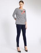 Marks & Spencer Ankle Button Skinny Leg Jeans Indigo