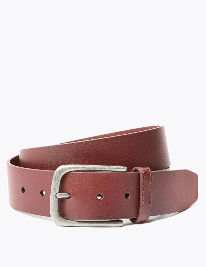Marks & Spencer Italian Leather Casual Belt Redwood