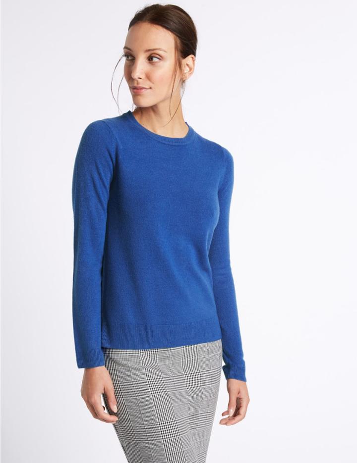 Marks & Spencer Round Neck Jumper Sapphire