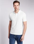 Marks & Spencer Slim Fit Pure Cotton Polo Shirt White