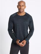 Marks & Spencer Textured Crew Neck Top Navy Mix