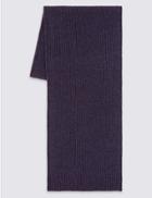 Marks & Spencer Pure Cotton Scarf With Staynew&trade; Navy