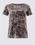 Marks & Spencer Round Neck Short Sleeve T-shirt Mink