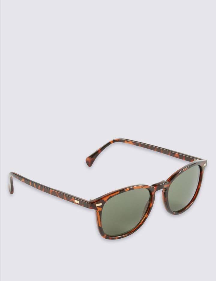 Marks & Spencer Keyhole Round Frame Sunglasses Brown