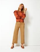 Marks & Spencer Wide Leg Utility Style Trousers Camel