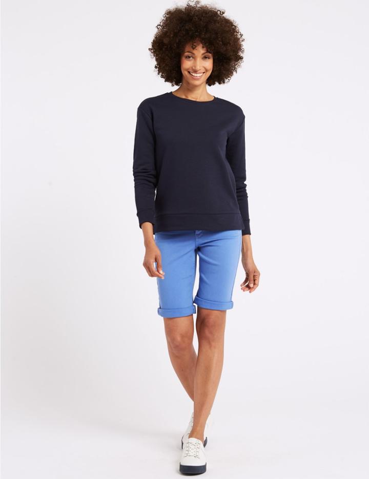Marks & Spencer Sculpt & Lift Denim Shorts Fresh Blue