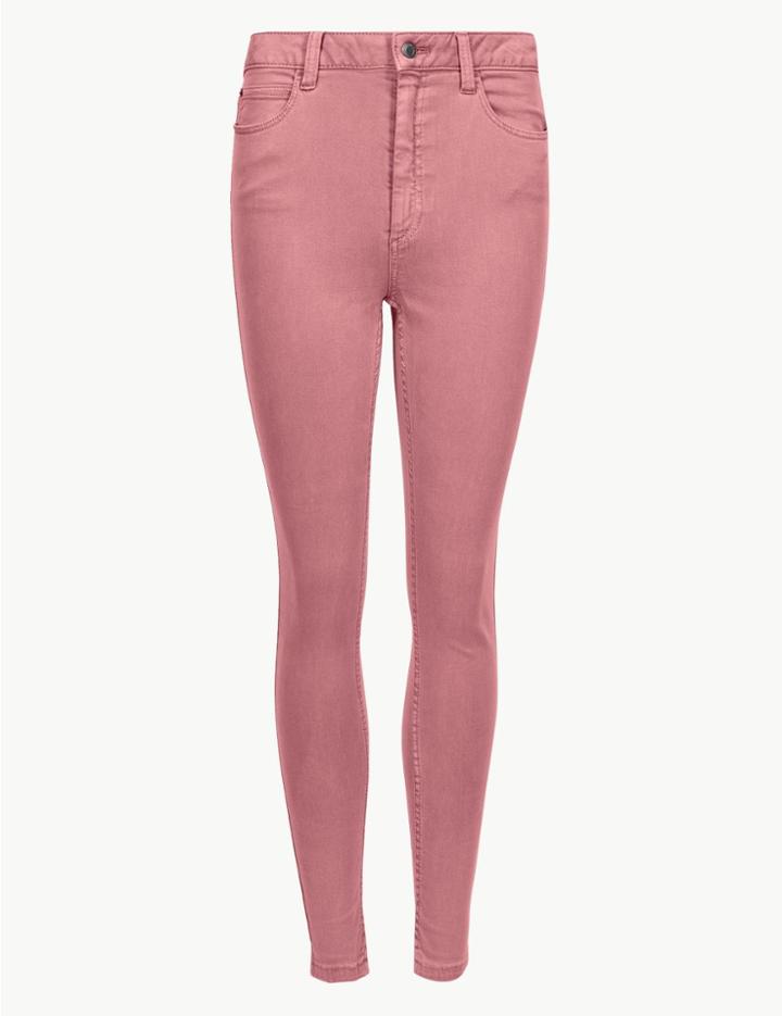 Marks & Spencer Mid Rise Super Skinny Jeans Rosewood