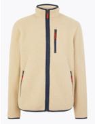 Marks & Spencer Sherpa Fleece Jacket Ecru