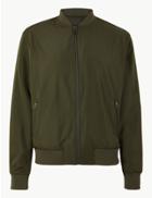 Marks & Spencer Bomber Jacket With Stormwear&trade; Dark Olive