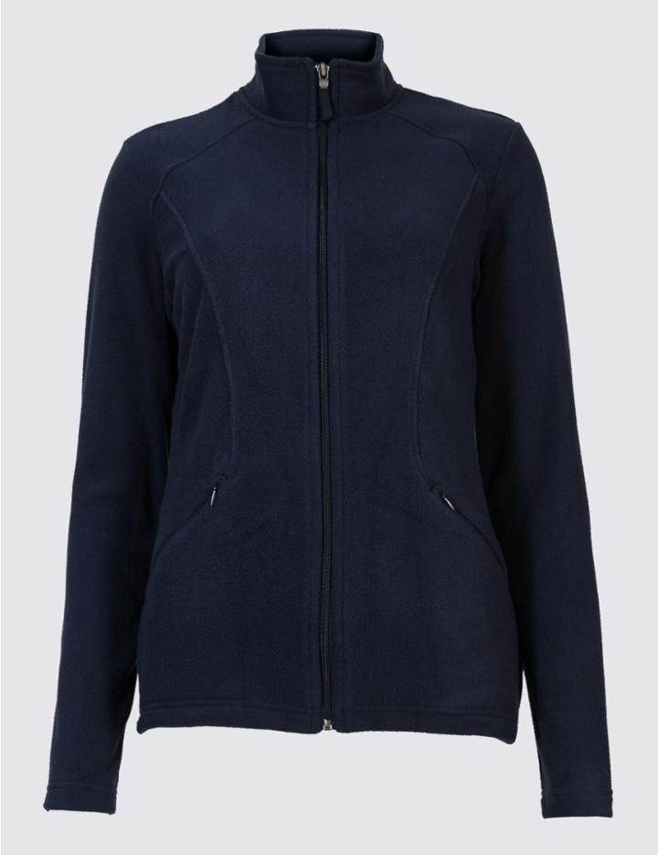 Marks & Spencer Panelled Fleece Jacket Navy