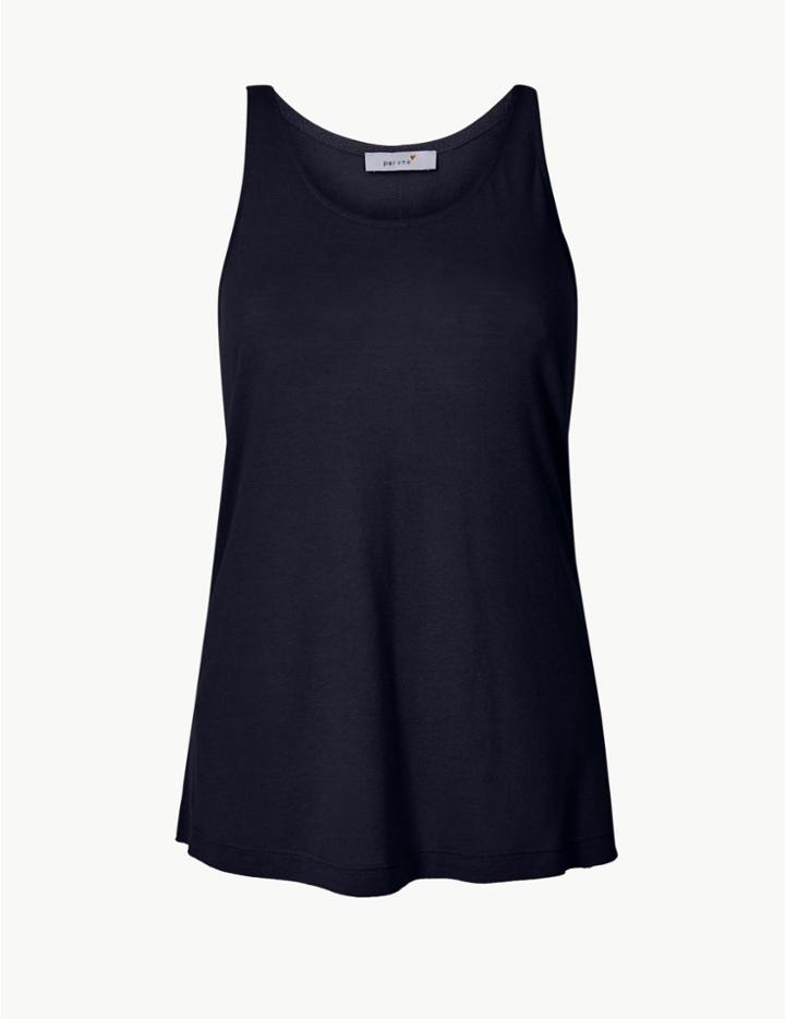 Marks & Spencer Round Neck Vest Top Navy