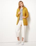 Marks & Spencer Lightweight Down & Feather Jacket With Stormwear&trade; Ochre