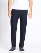 Marks & Spencer Straight Fit Pure Cotton Chinos Navy