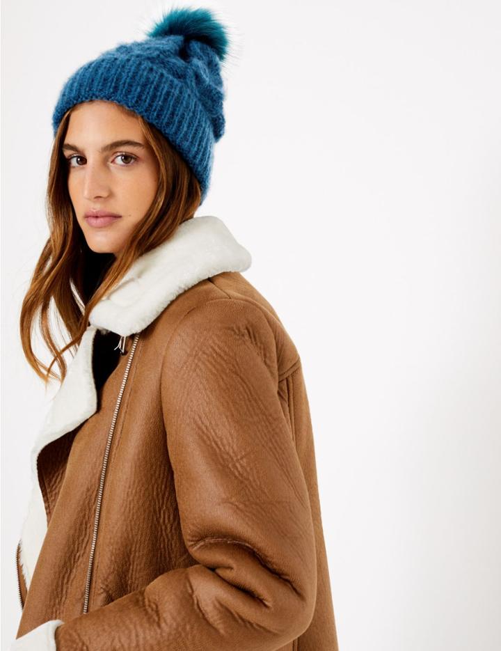 Marks & Spencer Cable Knit Pom-pom Beanie