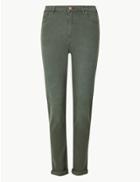 Marks & Spencer Mid Rise Relaxed Slim Jeans Khaki