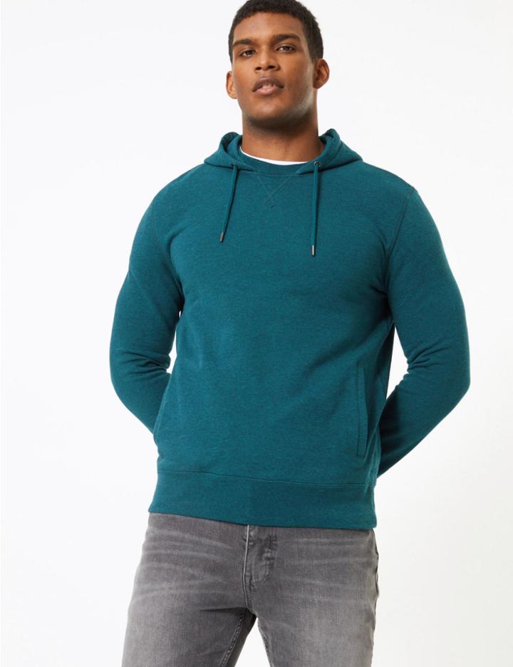 Marks & Spencer Pure Cotton Hoodie Dark Turquoise