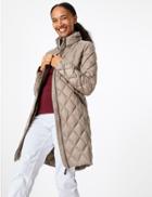 Marks & Spencer Quilted Down & Feather Coat Mocha