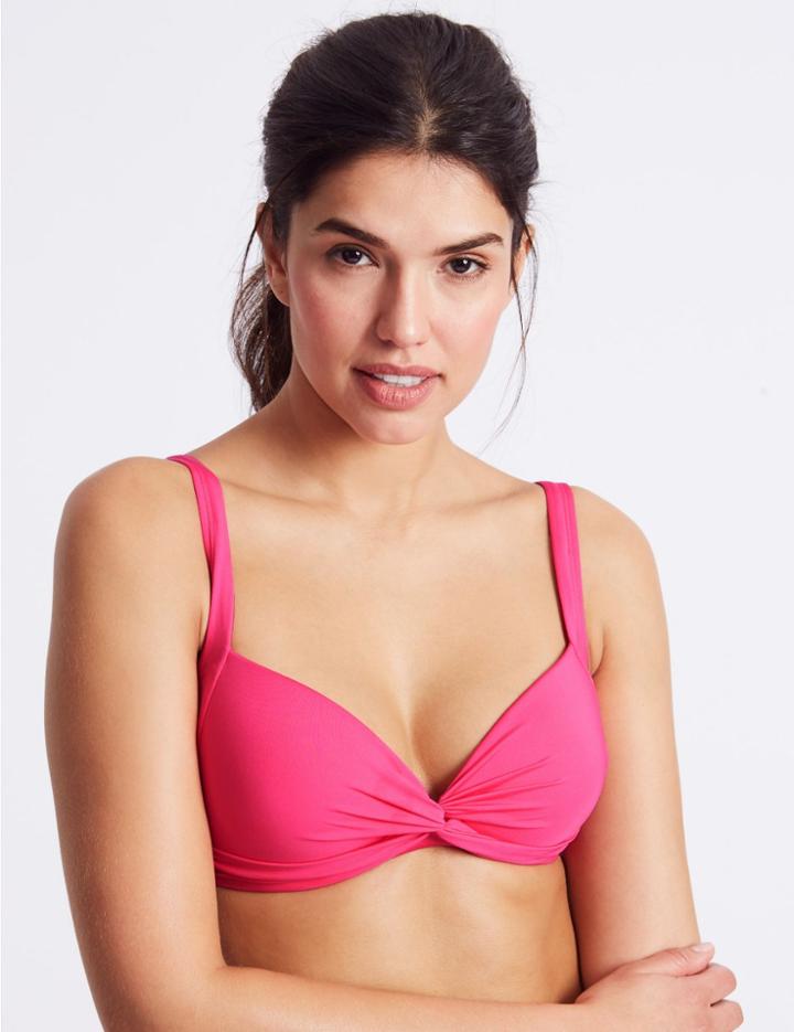 Marks & Spencer Padded Bikini Top Khaki