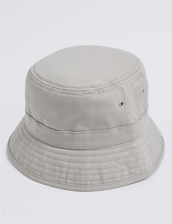 Marks & Spencer Pure Cotton Twill Fisherman Baseball Cap Stone