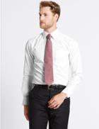 Marks & Spencer 3 Pack Cotton Blend Slim Fit Shirts White