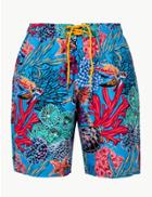Marks & Spencer Quick Dry Turtle Print Swim Shorts Blue Mix