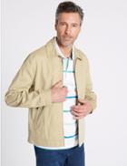 Marks & Spencer Pure Cotton Harrington Jacket With Stormwear&trade; Stone